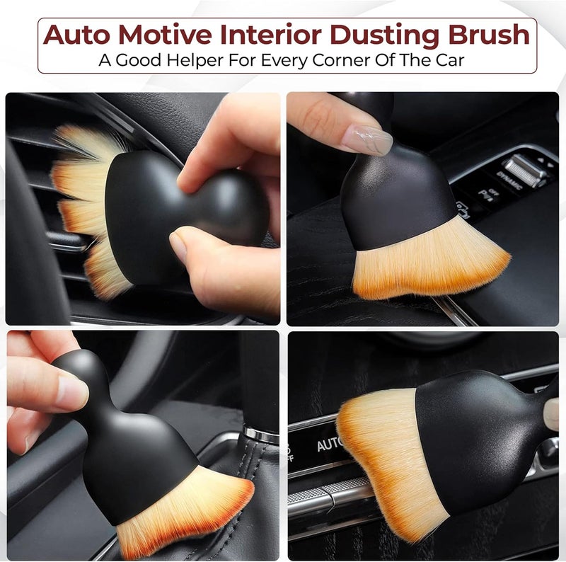 ROBUSTT Car Interior Cleaning Brush - Small (Pack of 2) | AC Vent Brush | Car Interior Cleaner Brush | Scratch Free Car Duster | Multifunctional Car Brush for Cleaning, PC, Laptop, Keyboard - Image 4