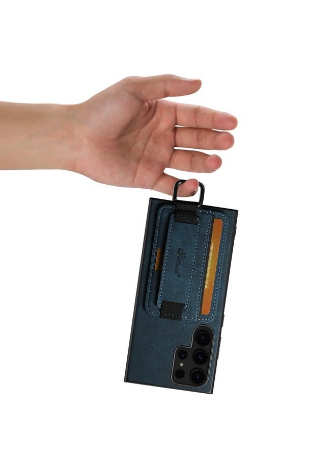 Suteni Case For Samsung Galaxy S23 Ultra 5G H13 Litchi Leather Wrist Strap Wallet Back Phone Case - Image 5