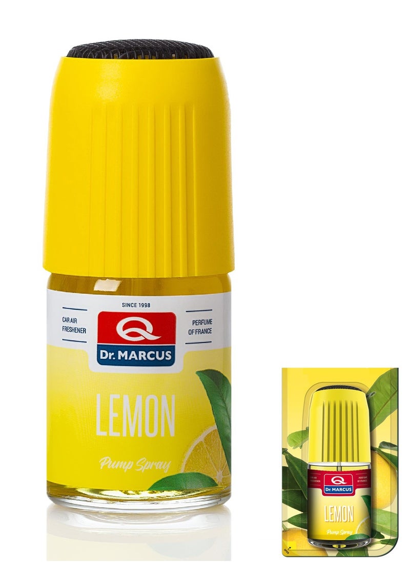 Dr.MARCUS Pump Spray Car Air Freshener Lemon Scented Perfume For Cars 50 Ml 