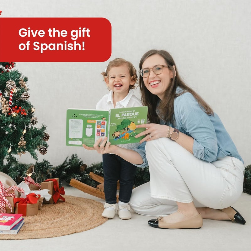 Binibi Store Spanish Musical Book for Babies & Toddlers 1-3 | Opuestos en el Parque | Bilingual Sound Book - Image 5