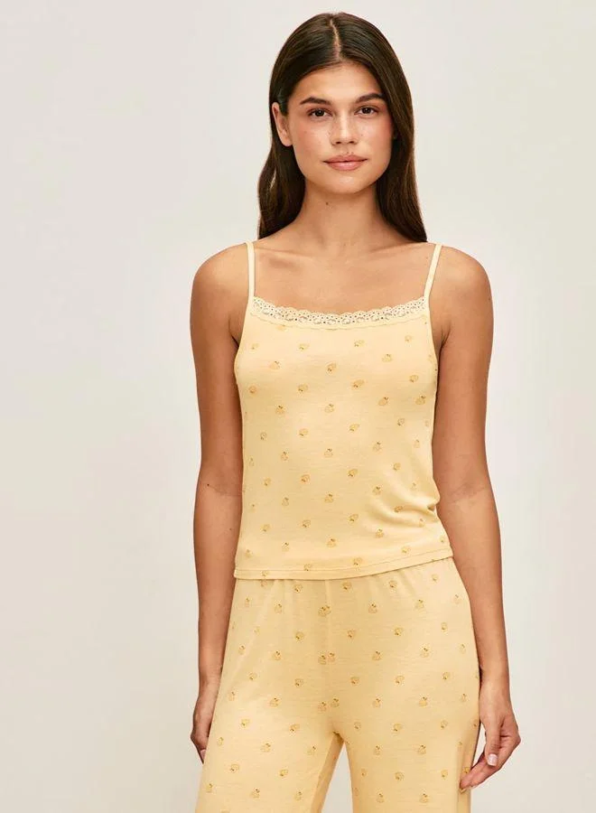 Undiz Printed duck jersey tank top