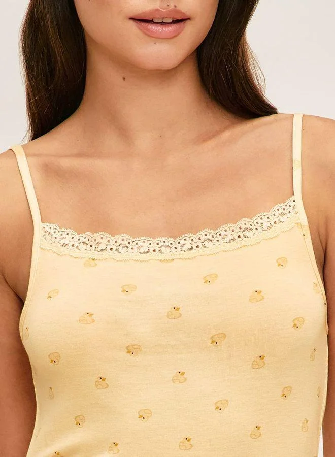 Undiz Printed duck jersey tank top