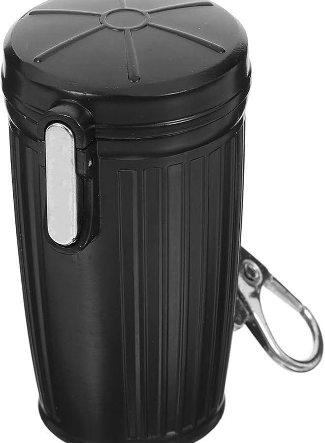 Portable Mini Pocket Ashtray Keychain Lid Sealed Smokeless Trash Can for Car Travel Outdoor - Image 1