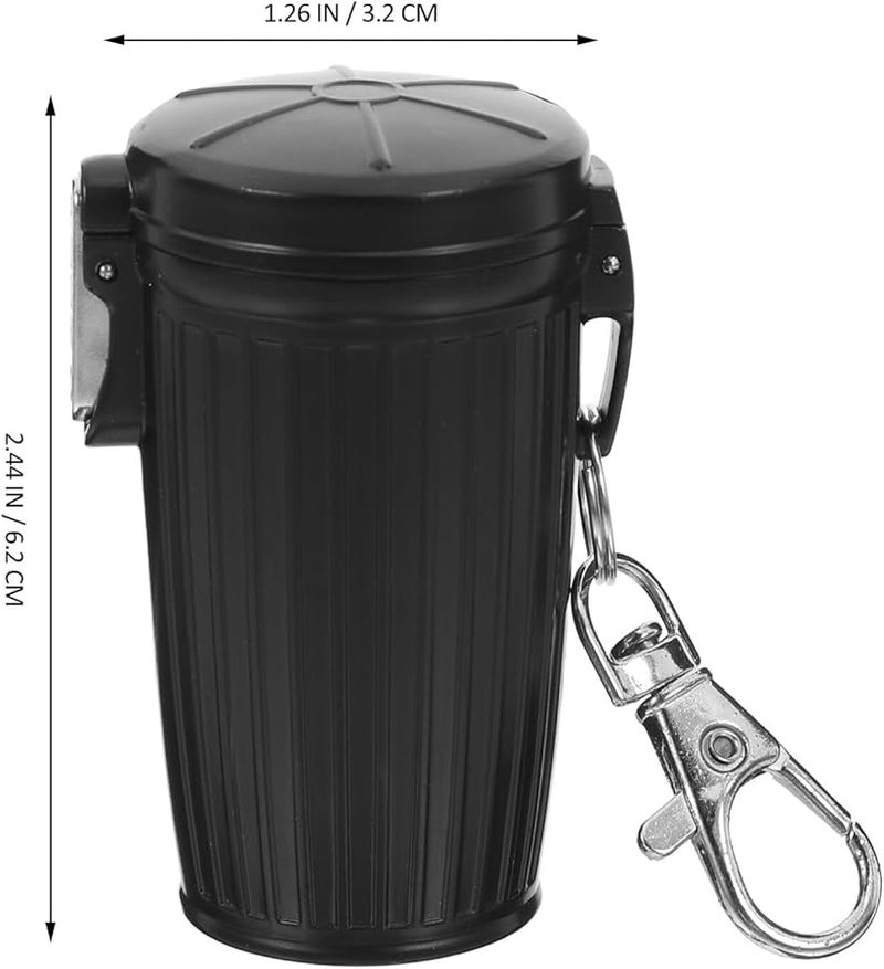 Portable Mini Pocket Ashtray Keychain Lid Sealed Smokeless Trash Can for Car Travel Outdoor - Image 3