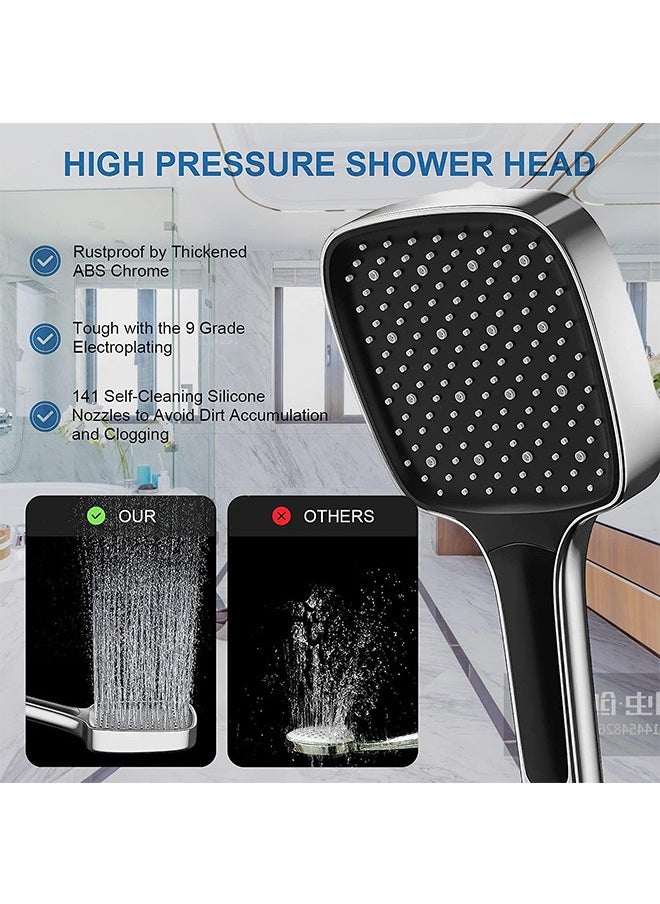 Garlo Shower Head, High Pressure Shower Heads with 3 Spray Modes, Powerful Shower Head Only, Universal Water Saving Large Shower Head  - Image 4
