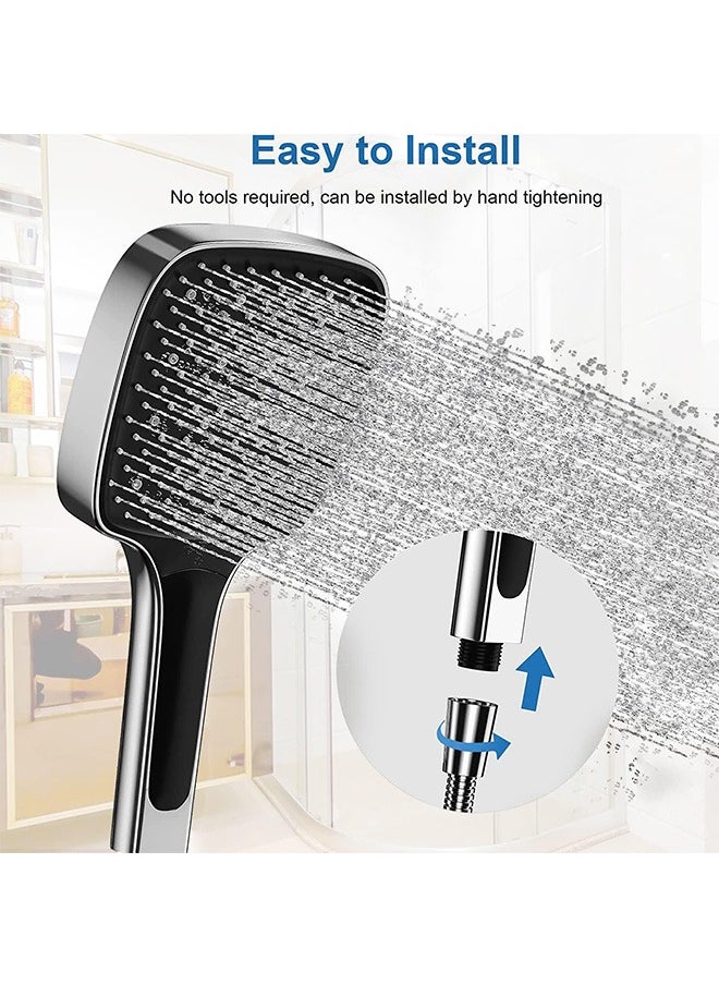 Garlo Shower Head, High Pressure Shower Heads with 3 Spray Modes, Powerful Shower Head Only, Universal Water Saving Large Shower Head  - Image 5