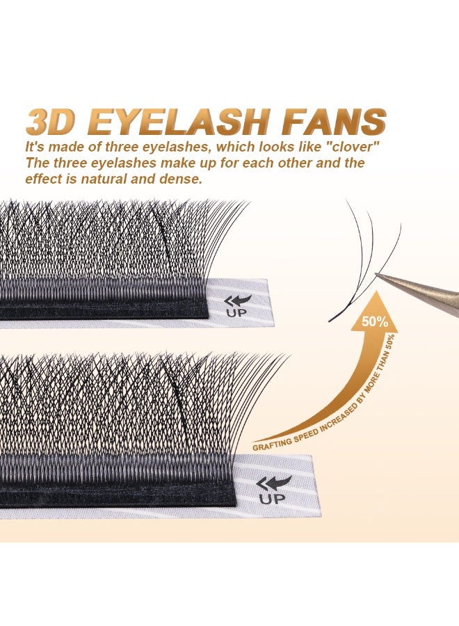 D'AMMA'N Damman 3D W Shape Eyelash Extensions 0.05mm B C D Curl 8-14mm Individual Length 8-15mm Mix Volume Lashes Professional Salon Use - Image 5