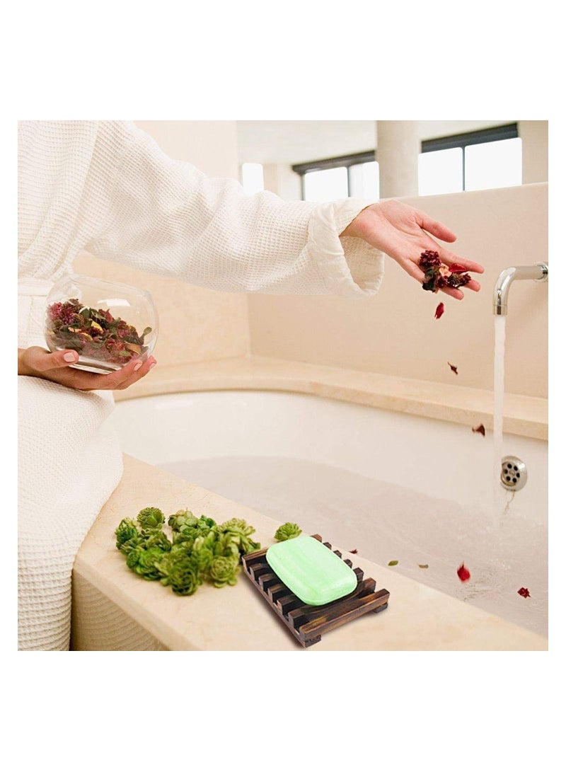 Cool Baby 2 Wooden Soap Dish Bamboo Holder Sink Deck Box Tray - Image 5