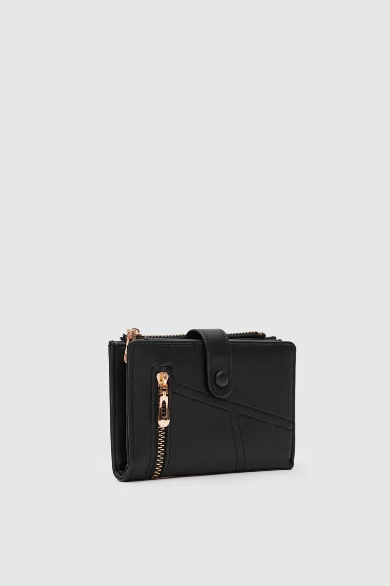 Shule Bags Zippered Women's Wallet Earl Black
