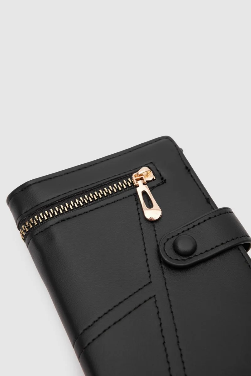 Shule Bags Zippered Women's Wallet Earl Black