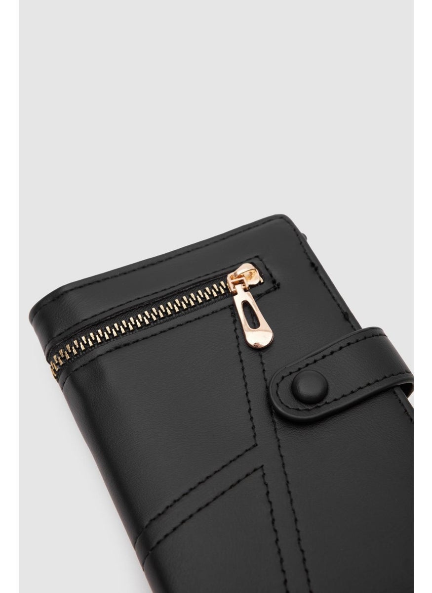 Shule Bags Zippered Women's Wallet Earl Black  - Image 4