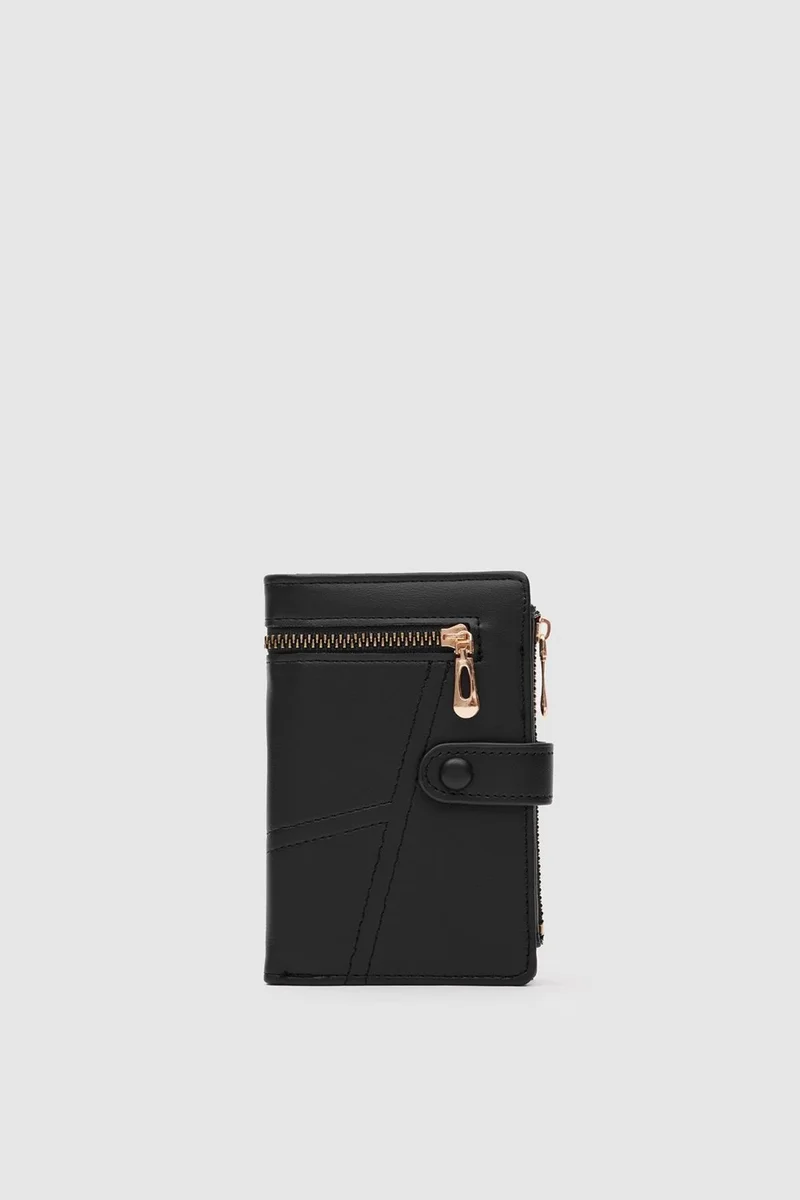 Shule Bags Zippered Women's Wallet Earl Black