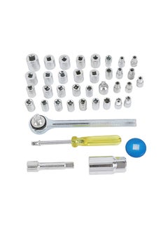 LAWAZIM 40-Piece Combination Socket Wrench Set - Heavy Duty, Rust-Resistant Kit with Hex Sockets, Ratchet Handle, Screwdriver, Extension Bar, and Case, Ideal for Auto Repair and Home Maintenance  - Image 4