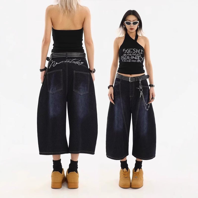 Unisex Classic Denim Jeans Loose Fit Daily Outdoor Wear - Image 3