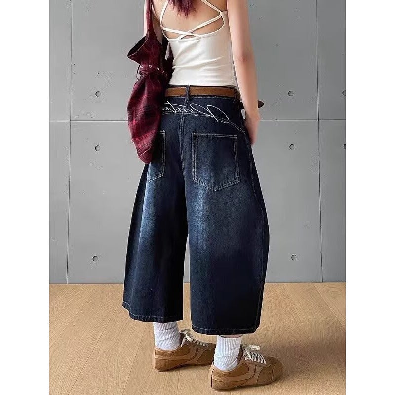 Unisex Classic Denim Jeans Loose Fit Daily Outdoor Wear - Image 2