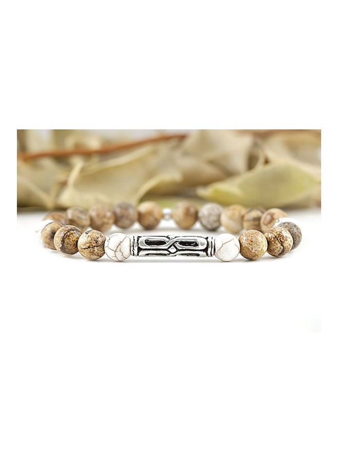 NIBEMINENT Jasper & Howlite Bracelet with Sterling Silver components - Image 1