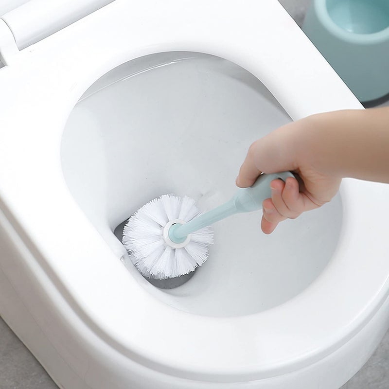 wolpin فرشاة مرحاض وولبين مع مجموعة تخزين مضادة للتنقيط (زرقاء، عبوة من 1) - Image 4