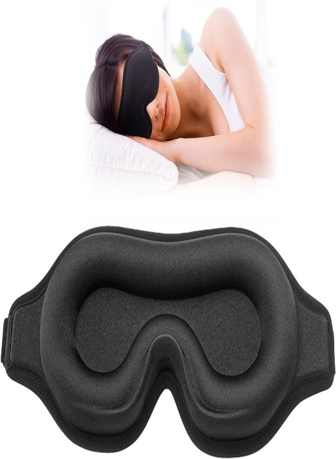 PARVY Adjustable Strap Super Soft Sleeping Mask Blind Fold 3D Memory Foam eye mask for sleeping with Comfortable Travelling Sleep for men and women (1Pcs) - Image 1
