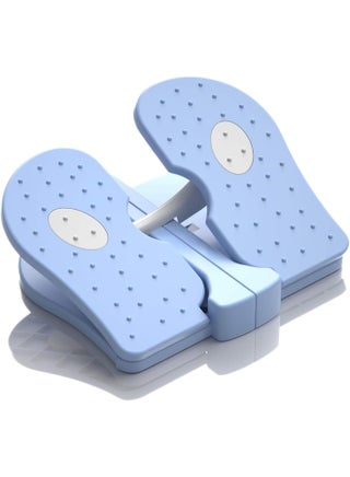 Simple Leg Exerciser While Sitting for Seniors, Foot Pedal Exerciser Under Desk Foot Rest with Massage Help Leg Muscles Release Varicose Veins for Elder at Office Home-blue