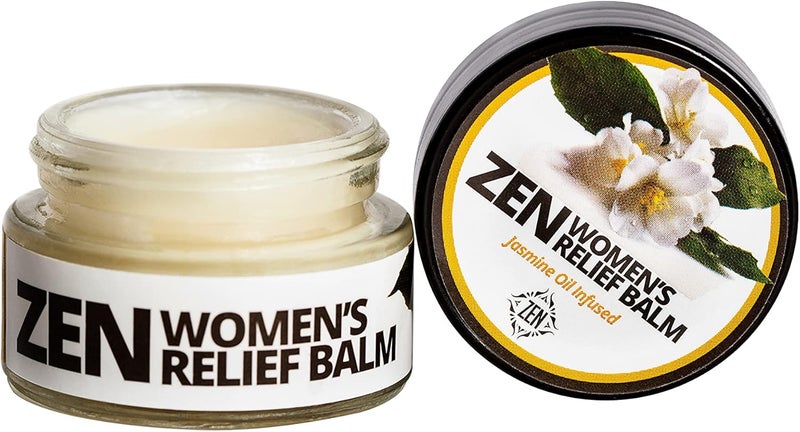 Zen بلسم تخفيف آلام النساء من زين - مسكن طبيعي بالكامل مع زيت الياسمين 11 زيت أساسي يعمل بشكل رائع لتخفيف آلام الدورة الشهرية وآلام الظهر والصداع وآلام المفاصل والعضلات 07 أونصة عبوة واحدة - Image 2