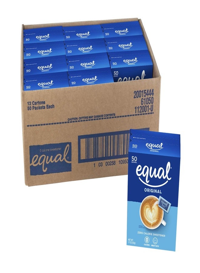 إيكوال أكياس مُحلي EQUAL الخالية من السعرات الحرارية، تحتوي على الأسبارتام وأسيسولفام-كيه، بديل للسكر خالٍ من السعرات الحرارية، خالٍ من الإريثريتول، 50 كيس (عبوة من 12 كيسًا) - Image 1