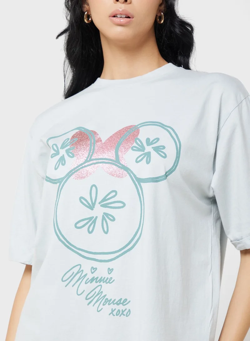 Disney Minnie Oversize Garment Dye T-Shirt