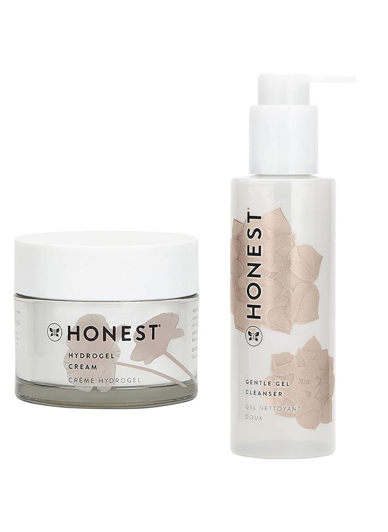 Honest Beauty Honest Beauty Gentle Gel Everyday Face Cleanser  Hyaluronic Acid Infused Moisturizing Hydrogel Cream Bundle  Sensitive Skin Friendly  EWG Verified  Cruelty Free  5 fl oz 17 fl oz 