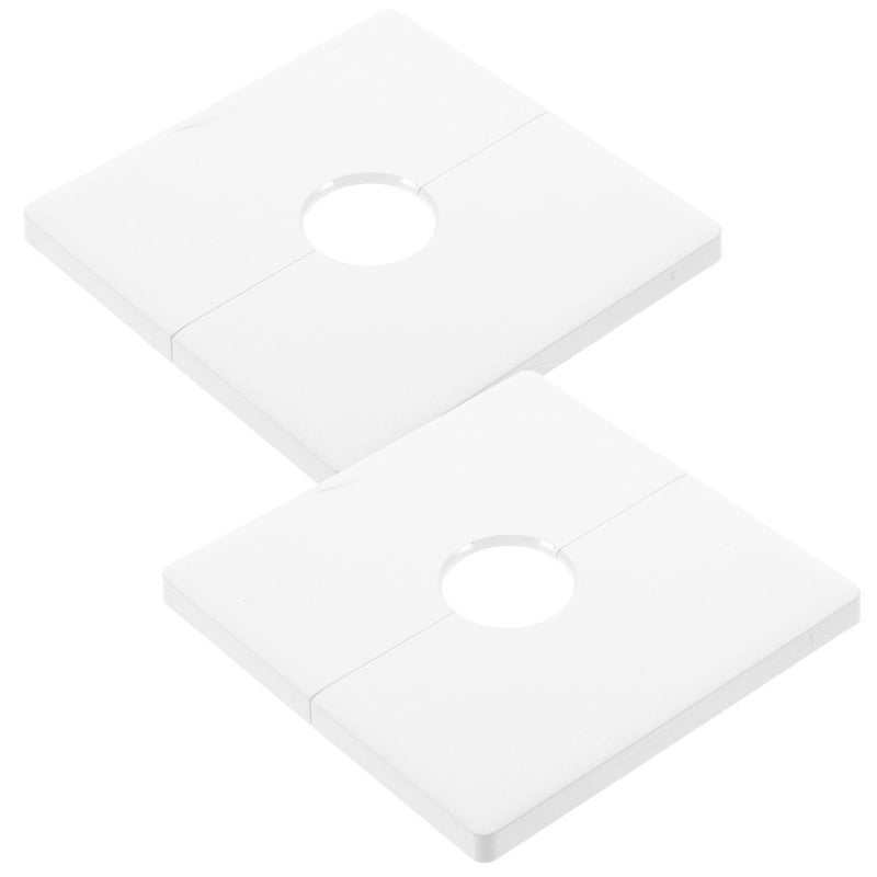 2pcs Adhesive Cable Pass Through Wall Hole Cover Plate White 22mm Opening Removable Outlet Protector For Socket Panel - Image 2