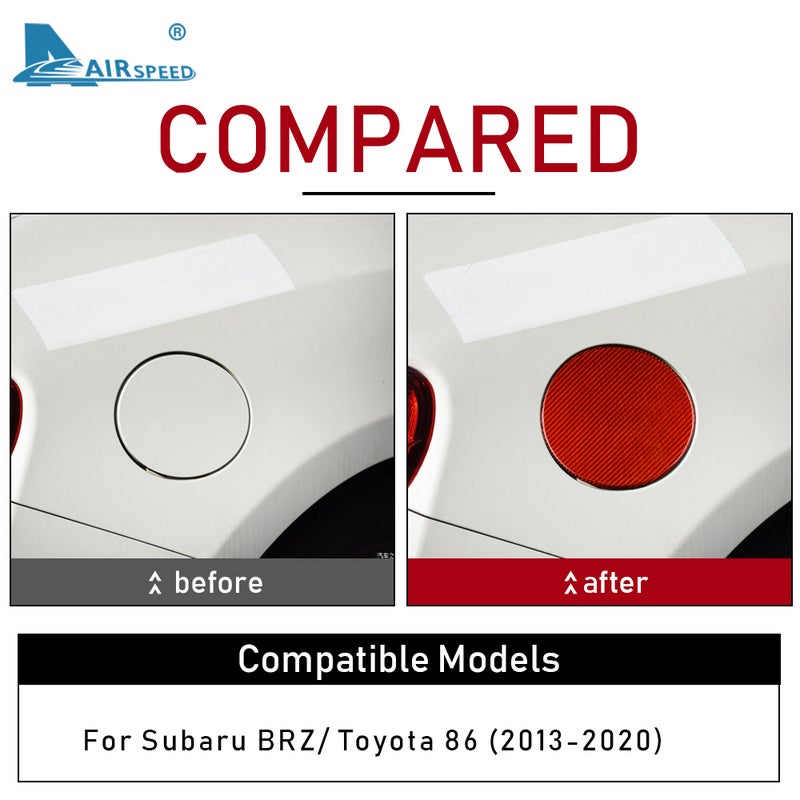 Real Hard Carbon Fiber Fuel Tank Cap Cover Sticker Trim for Subaru BRZ / Toyota 86 2013-2020 - Image 2