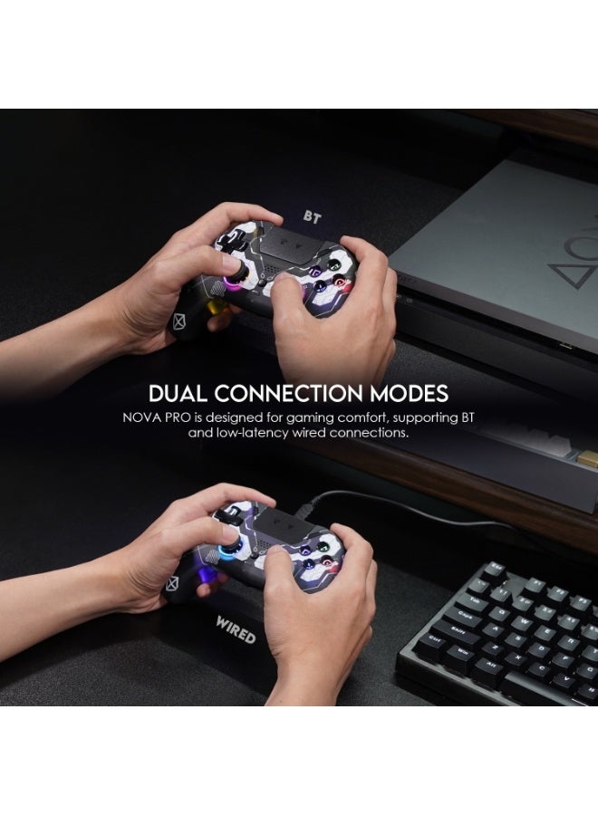 FANTECH NOVA PRO WGP14V2 Wireless gamepad Anti-Drift Hall Effect Sticks and Force-switchable Tirgger Wired Controller for PS4 - Image 3