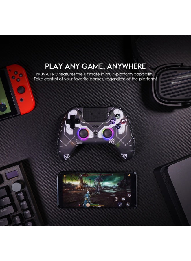 FANTECH NOVA PRO WGP14V2 Wireless gamepad Anti-Drift Hall Effect Sticks and Force-switchable Tirgger Wired Controller for PS4 - Image 2