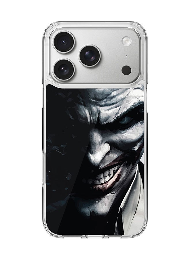 Stylizedd Classic Clear MagSafe Case for iPhone 17 Pro , Hybrid Soft Case Flexible Edges Anti Drop TPU PC Gel Thin Transparent Cover [ Designed for iPhone 17 Pro ] - Arkham Joker