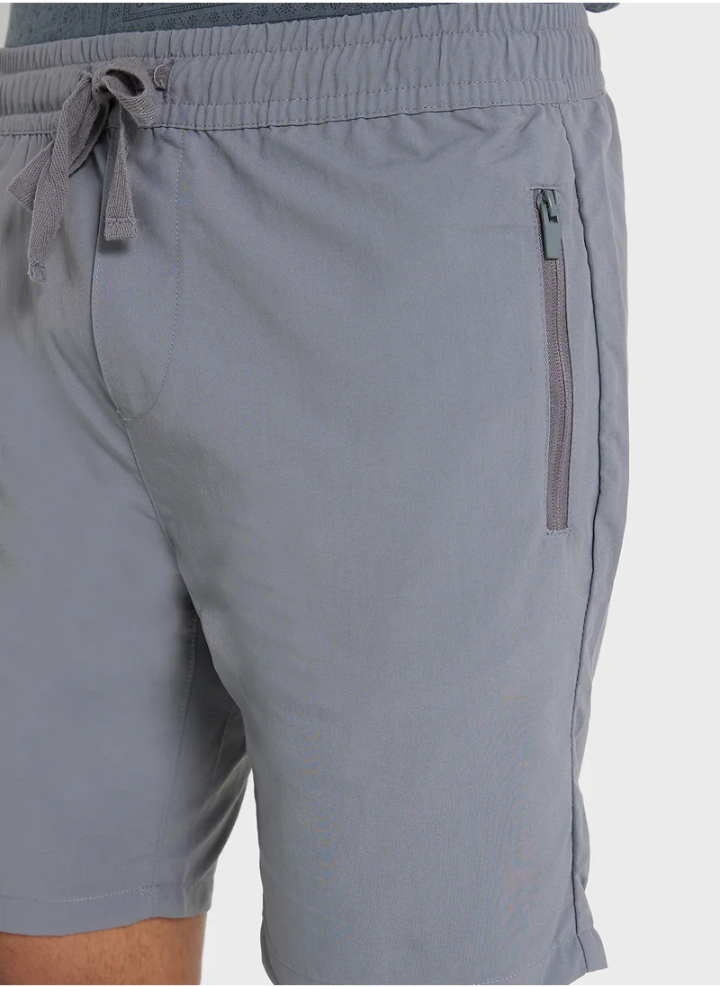 BRAVE SOUL Elasticated Waist Drawcord Button Shorts