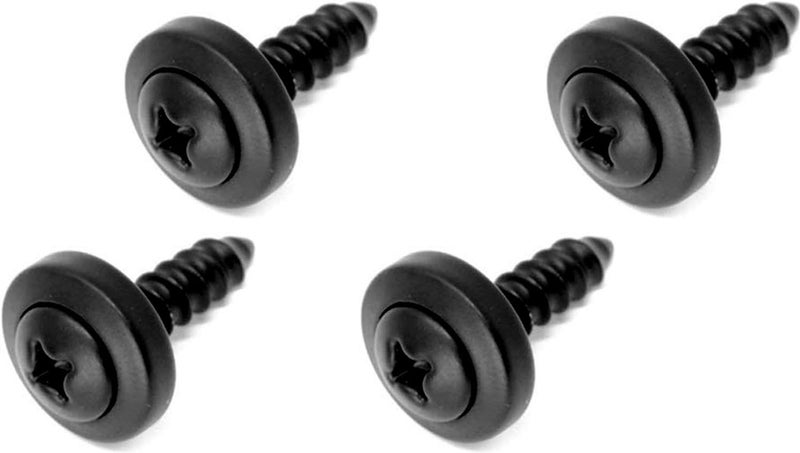 LFPartS إطار لوحة ترخيص من الفولاذ المقاوم للصدأ LFPartS مع براغي ذاتية الثقب مثبتات M6x20mm باللون الأسود - Image 1
