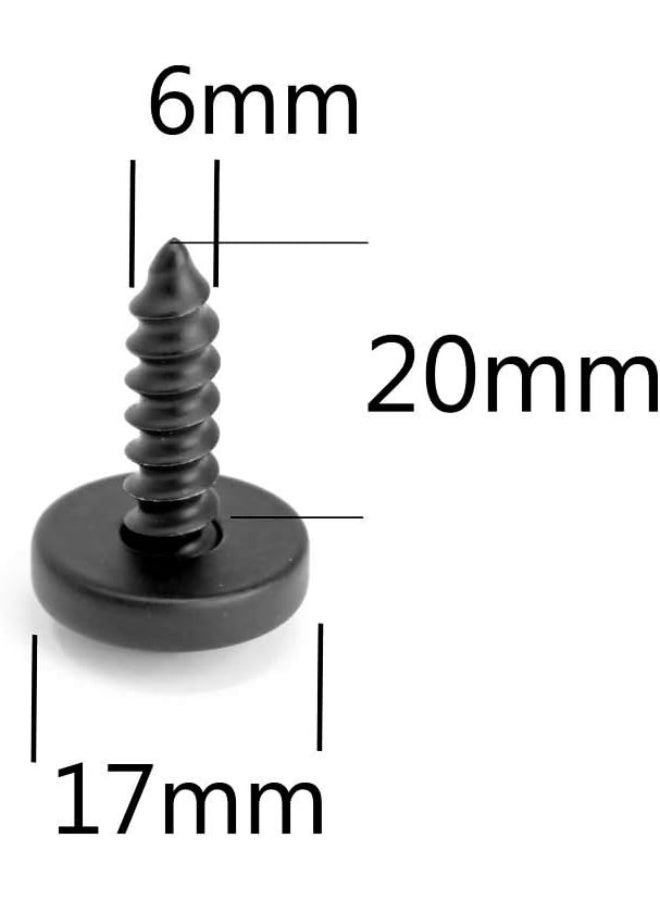 LFPartS إطار لوحة ترخيص من الفولاذ المقاوم للصدأ LFPartS مع براغي ذاتية الثقب مثبتات M6x20mm باللون الأسود - Image 4