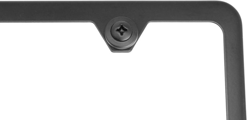 LFPartS إطار لوحة ترخيص من الفولاذ المقاوم للصدأ LFPartS مع براغي ذاتية الثقب مثبتات M6x20mm باللون الأسود - Image 2
