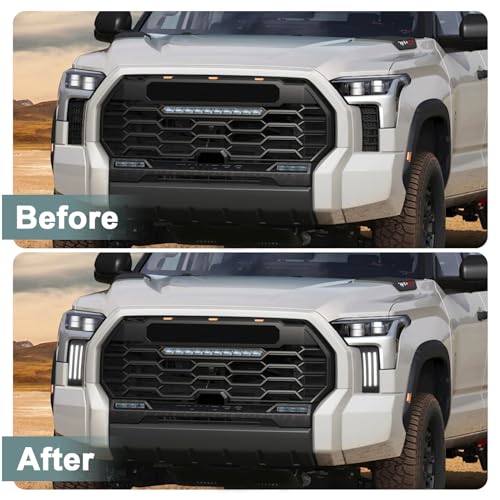 TBHOO LED Daytime Running Lights For 2022 2023 2024 2025 toyota Tundra Fog Lights CrewMax SR SR5 Limited DRL Assemblies Replacement black lens (DRL1) - Image 2