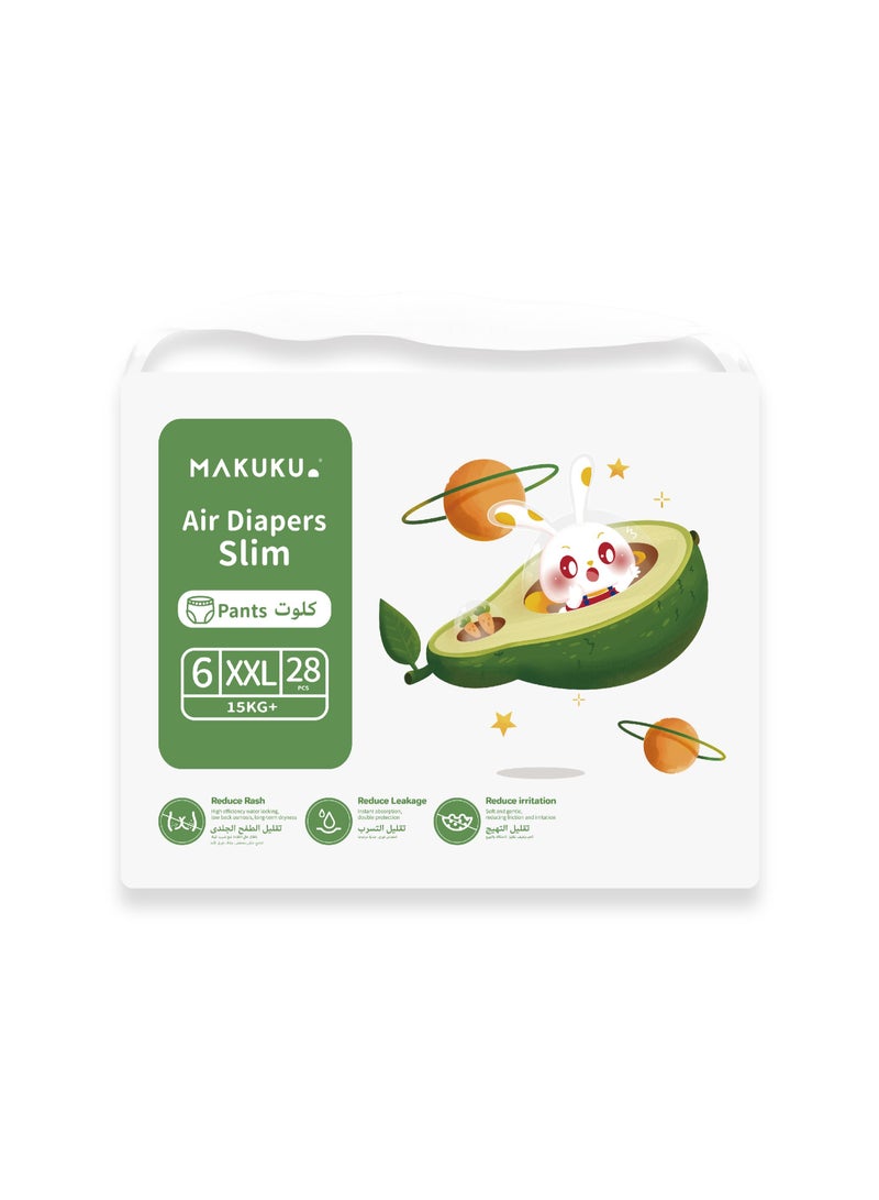 Makuku Air Slim Pants Diapers - Size 6 (15+kg) | 18-24 months | 28 Pieces  - Image 1