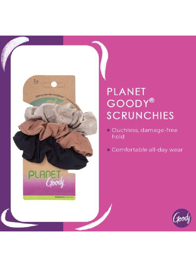 Goody Planet Goody Ouchless Womens Hair Scrunchie 3 Count Assorted Neutral Colors Suitable For All Hair Types Painfree Hair Accessories For Women Perfect For Long Lasting Braids & Ponytails - Image 3