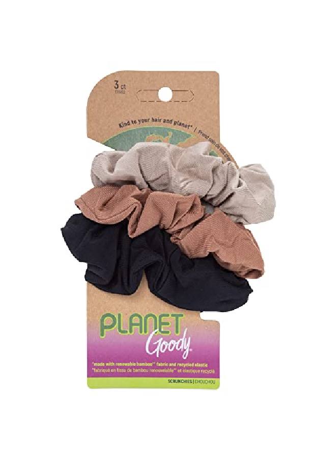 Goody Planet Goody Ouchless Womens Hair Scrunchie 3 Count Assorted Neutral Colors Suitable For All Hair Types Painfree Hair Accessories For Women Perfect For Long Lasting Braids & Ponytails - Image 2