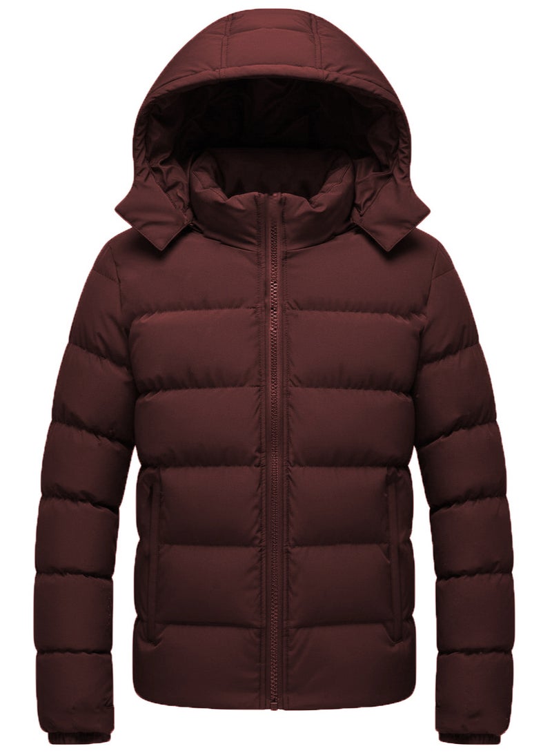 WATERPROOF Winter bomber Zipped Jacket With Removable Hood - Image 1