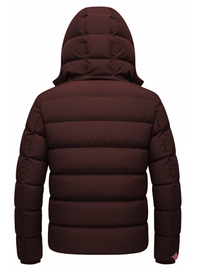 WATERPROOF Winter bomber Zipped Jacket With Removable Hood - Image 2