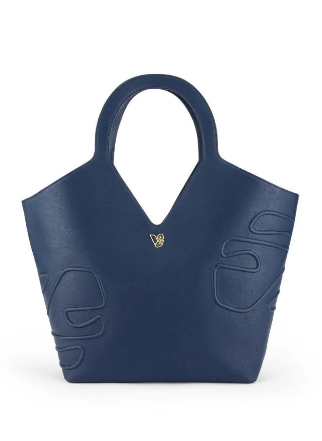 فيجانولوجي Maze Tote Bag in Blue Made from 18 Recycled Bottles