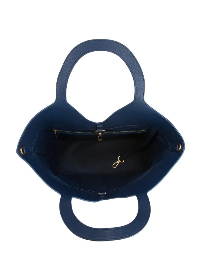 Veganologie Maze Tote Bag in Blue Made from 18 Recycled Bottles