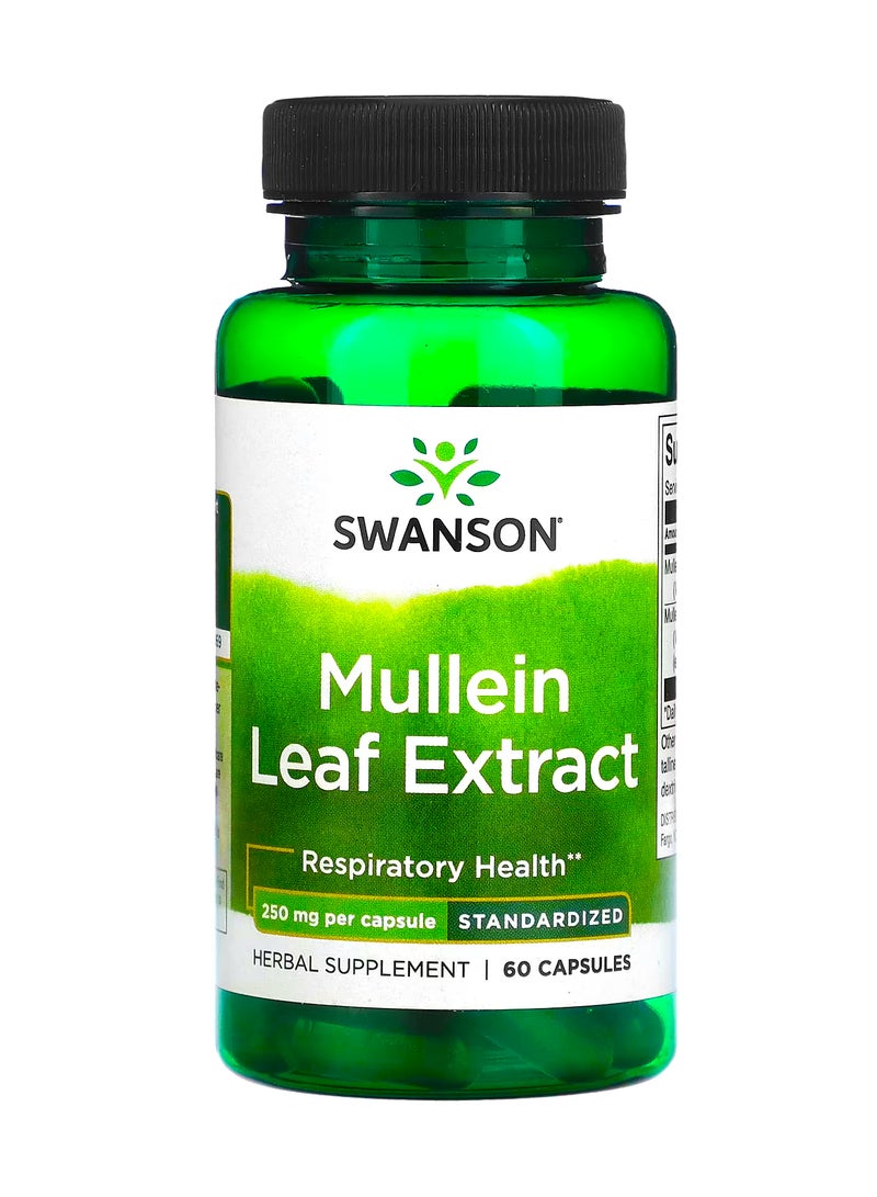 SWANSON Mullein Leaf Extract, 250 mg, 60 Capsules