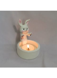 Taşdevri Life Stone Age Life Decorative Rabbit Warming Up By Fire Tealight Candle Holder Tealight  - Image 2