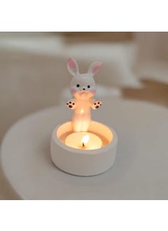 Taşdevri Life Stone Age Life Decorative Rabbit Warming Up By Fire Tealight Candle Holder Tealight  - Image 3