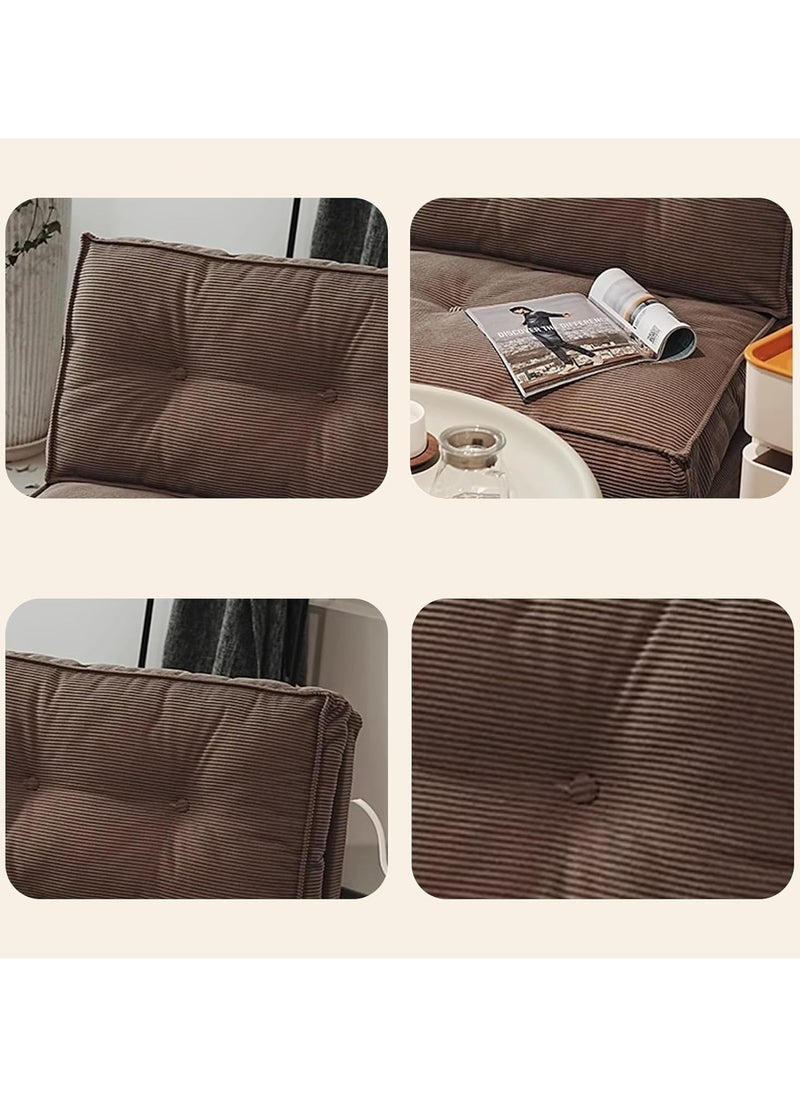 Jorunb - Foldable Tatami Sofa Bed, 3-in-1 Multi-Functional Sleeper Chair Bed, 5-Position Adjustable Folding Lazy Sofa Single-Seat Floor Sofa Chair Lounge Chair Couches, Convertible Sofa Bed Balcony(Brown) - Image 1