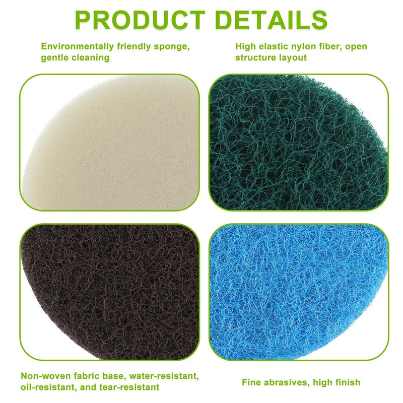 EPLZON 16pcs Electric Cleaning Brush Pad Set 4 Foam Pads 4 Kitchen Mats 4 Performance Pads 4 Microfibre Pads fit for Dremel Versa Cleaning Brush - Image 3