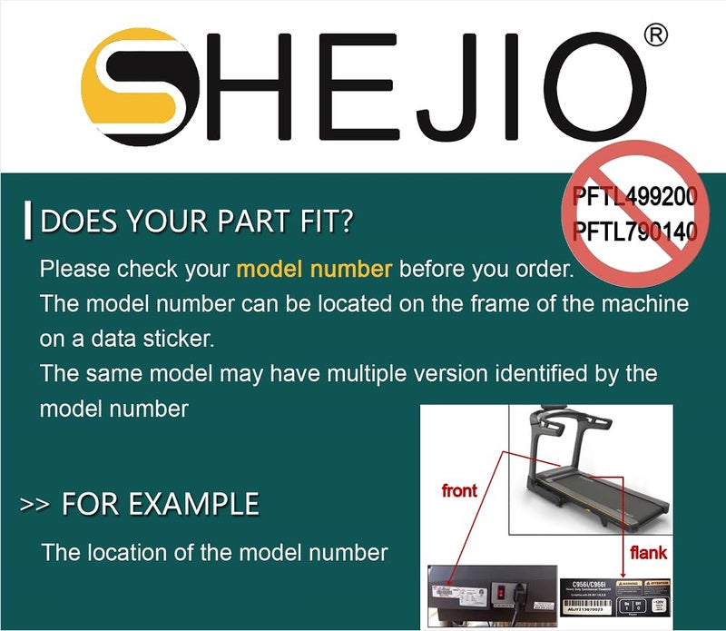 SHEJIO Treadmill (Running Belt) Walking Belt Compatible with Proform Cardio Strong,Sport 5.0,Sport 7.0,Part Number 263241,Model PFTL710130,PFTL710131,PFTL710132,PFTL591150,PFTL591151,PFTL591152,PETL797160 - Image 2